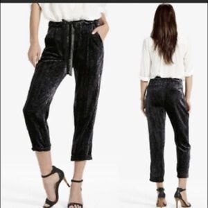 New Lucky Brand Velvet Floral Print Cropped Jogger Pants Size 8 NWT $99